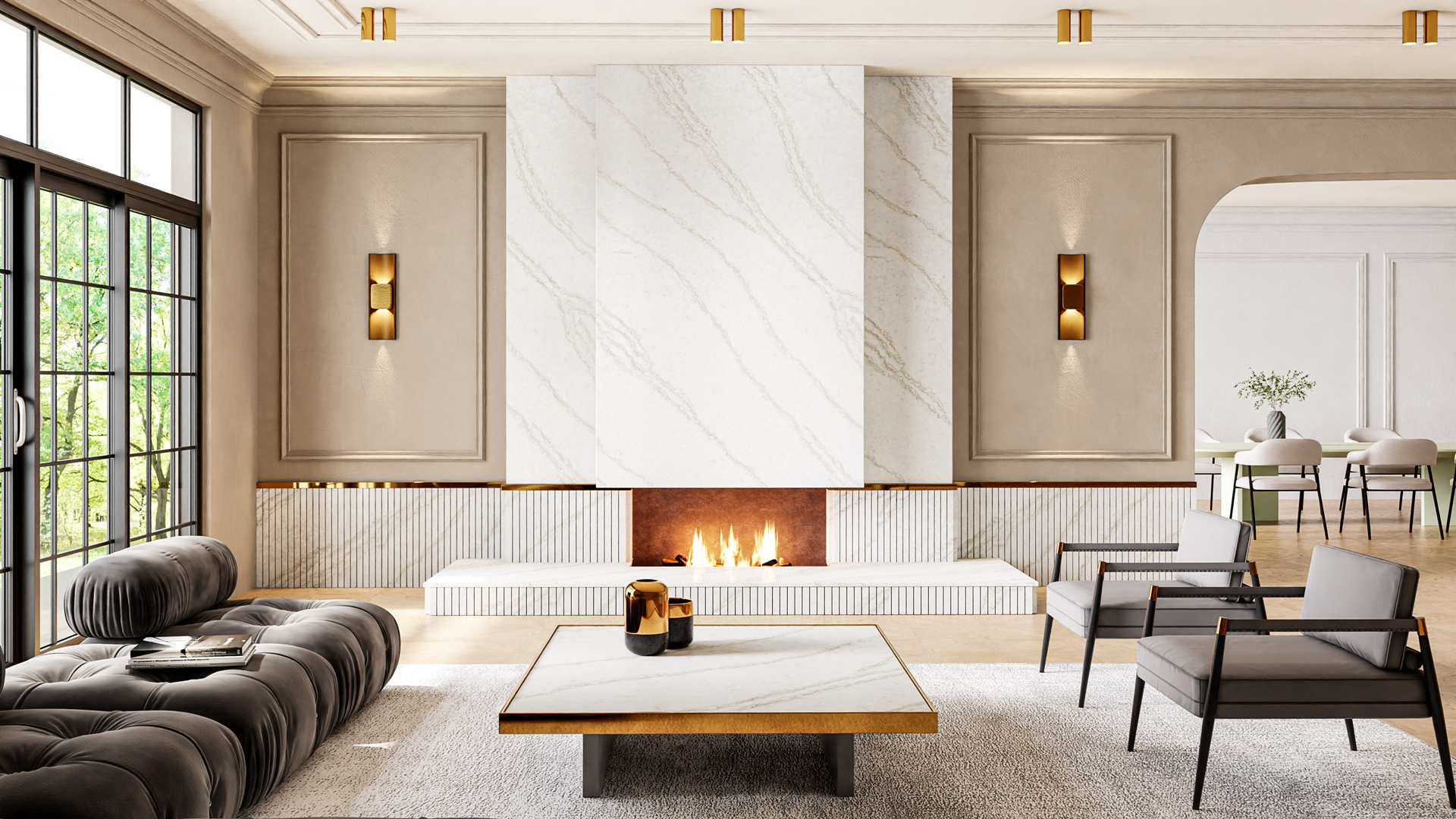 Graff Gold Quartz slab